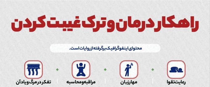 راهکار درمان و ترک غیبت کردن؛ اینفوگرافیک