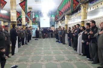 عزاداری مردم و مسئولین در مسجد امام حسن مجتبی(ع) ازنا 