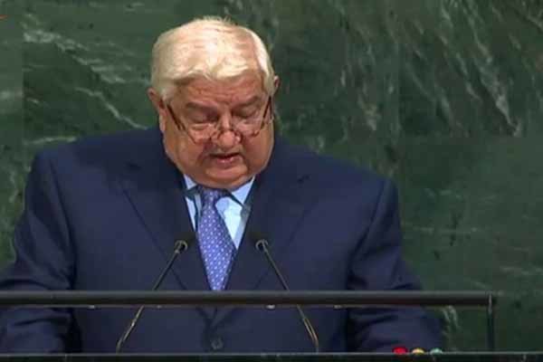 در هفتاد و سومین مجمع عمومی سازمان ملل؛ ولید المعلم مجددا همبستگی خود را با ایران اعلام میکنیم