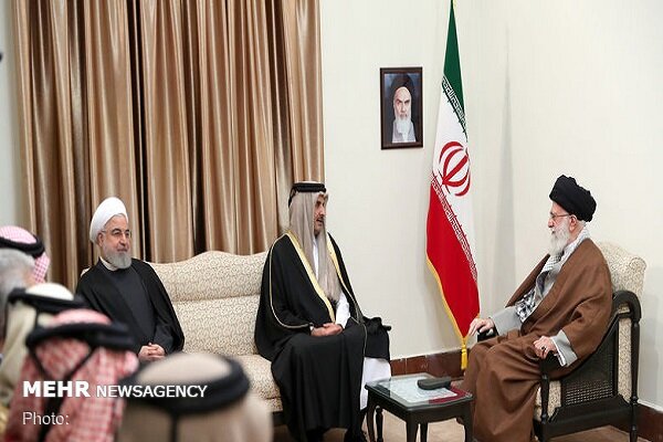 رهبر انقلاب در دیدار امیر قطر علت وضع نامناسب منطقه فسادانگیزی آمریکا و رفقای آن است