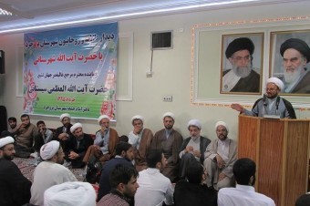 سخنرانی رئیس اداره تبلیغات اسلامی شهرستان بروجرد در بین طلاب و روحانیون